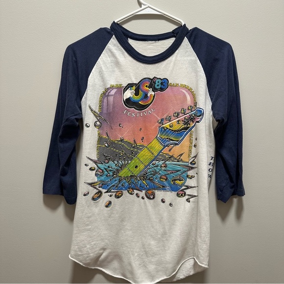 Vintage Tops - Vintage Original 1983 US Festival Rock Concert Tee Size Small